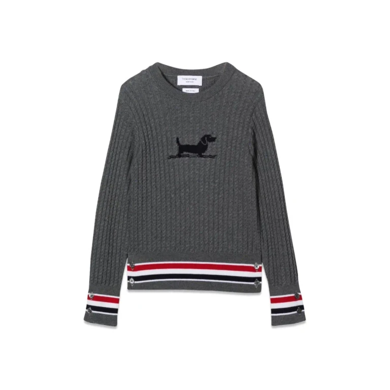 Thom Browne Baby Cable Crewneck Pullover