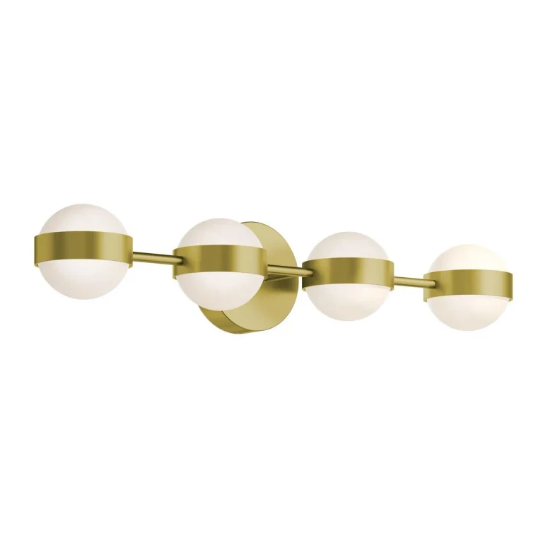 Satin Brass LED Bathroom Vanity Light from the Verona Collection