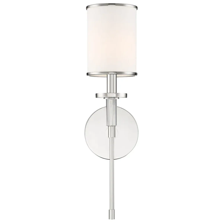 Crystorama Hatfield 19" Wall Sconce in Polished Nickel with Crystal Accents Crystals