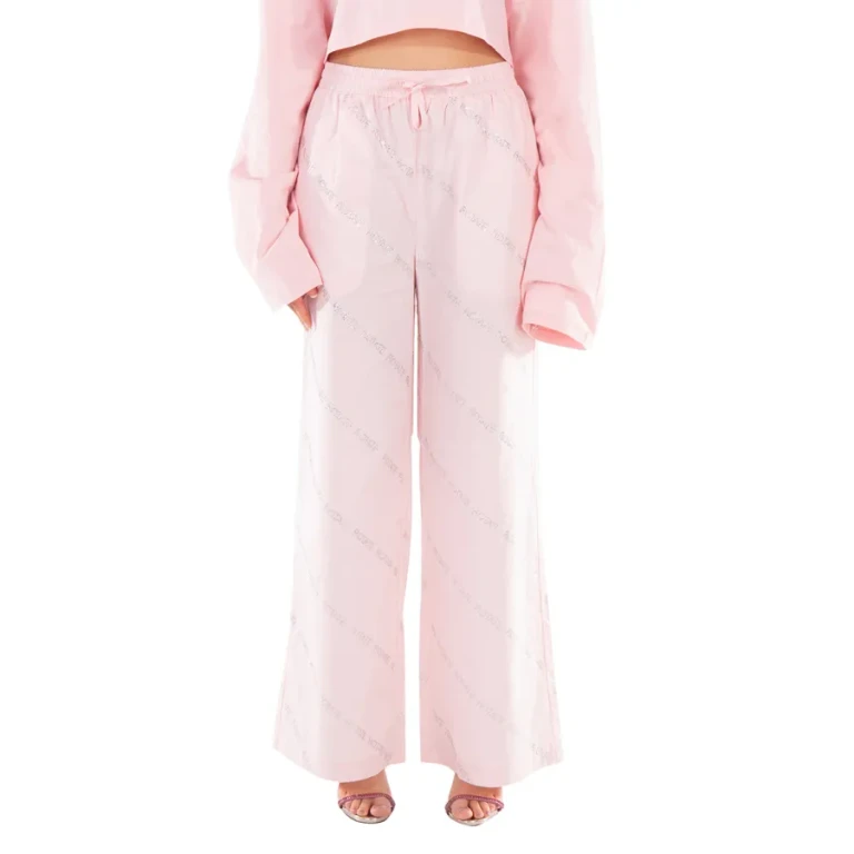 Rotate Ladies Pink Crystal Poplin Pants