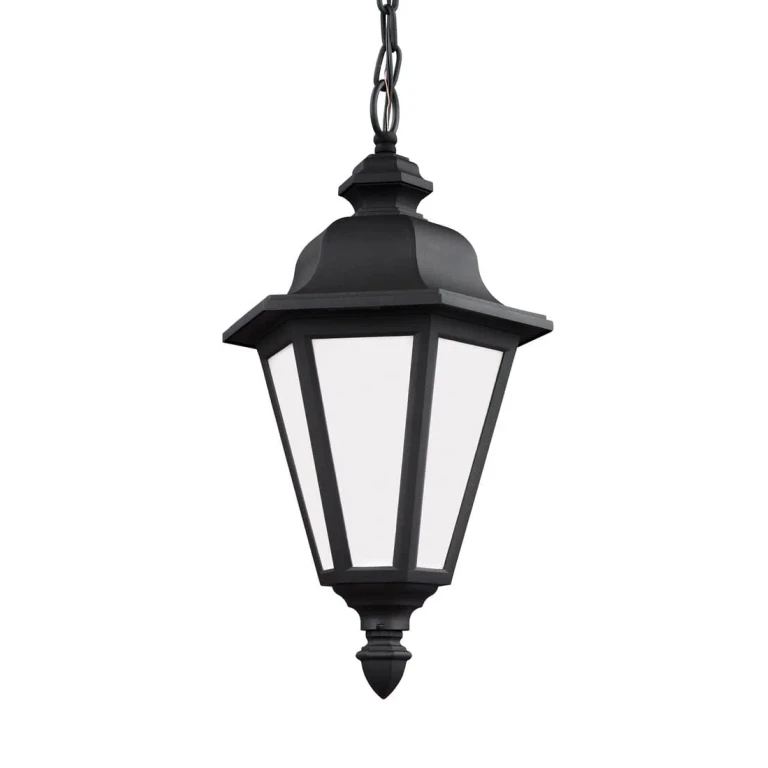 Black One Light Outdoor Pendant from the Brentwood Collection