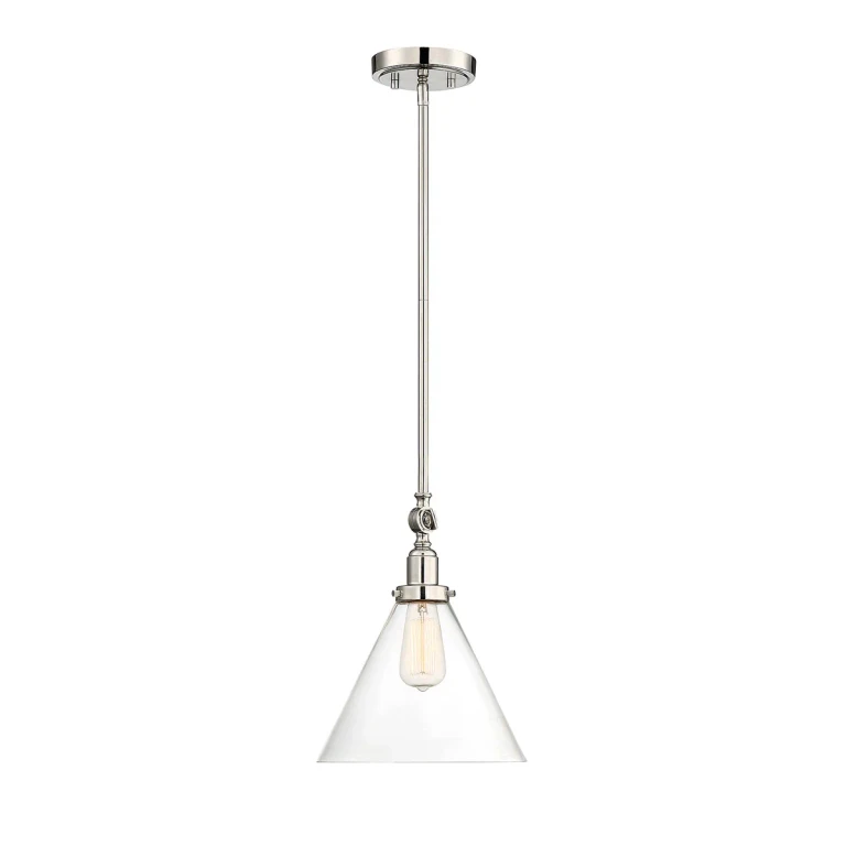 Savoy House Drake 1-Light Pendant in Polished Nickel - 7-9132-1-109