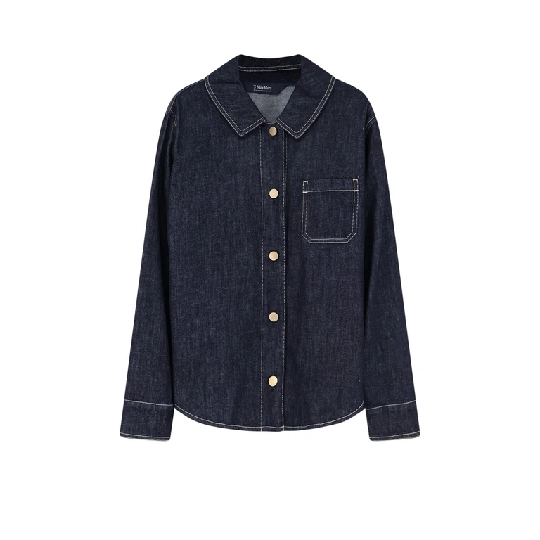 'S Max Mara S Max Mara Shirts Blu Marino Cotone - Women