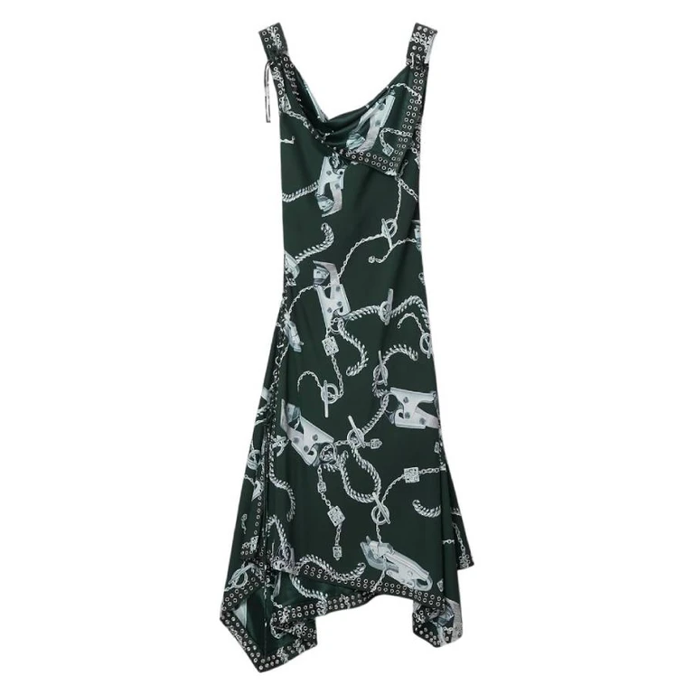 Burberry Knight Hardware Printed Sleeveles Dress