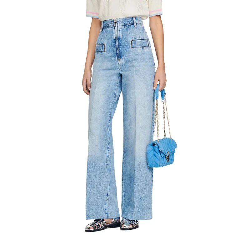 Sando Oslo High Rise Wide Leg Jeans in Blue Jean
