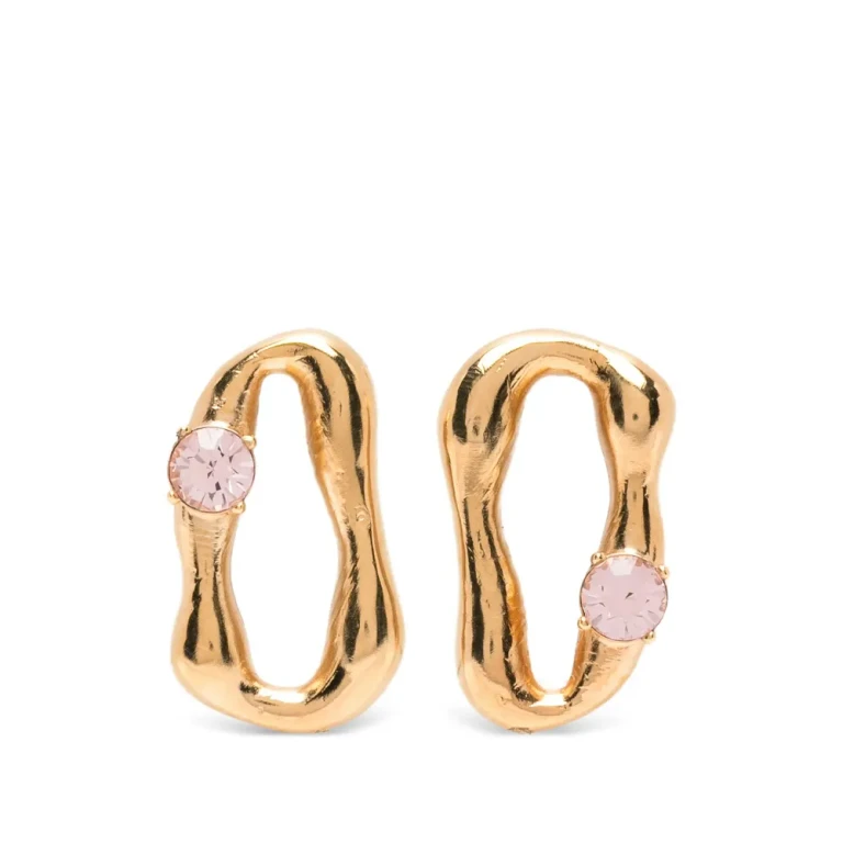Forte Forte Jewel Stud Earrings Pink Stone