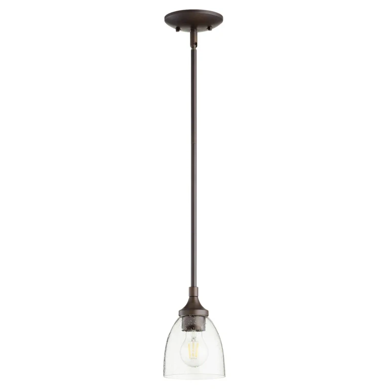 Quorum Enclave 6" Pendant Light in Oiled Bronze with
