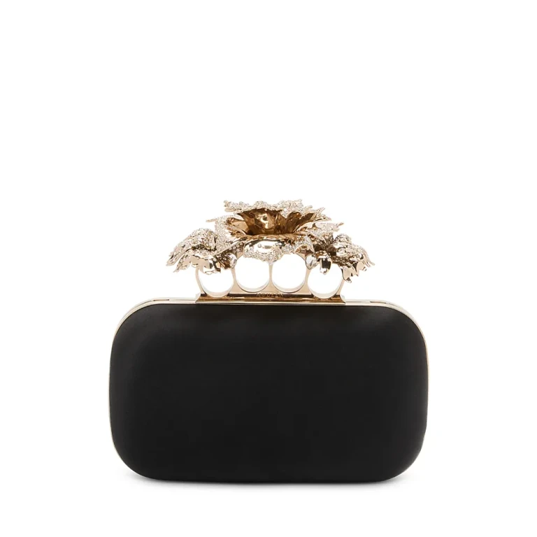 McQueen Carnation Silk Clutch
