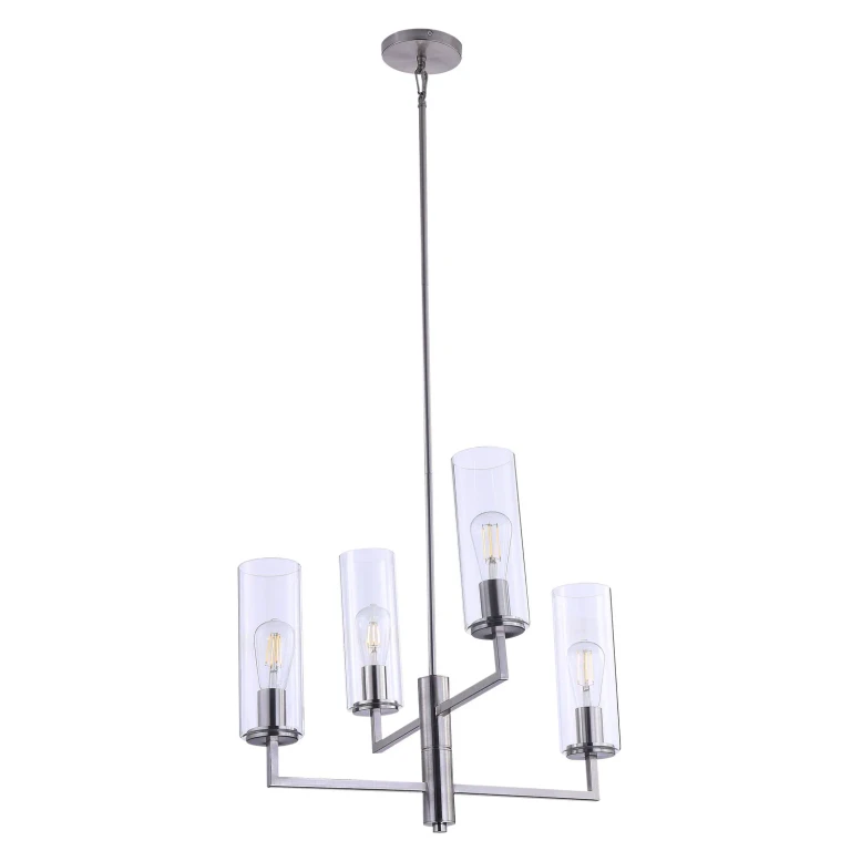 Brushed Nickel Chandelier from the Acacia Collection