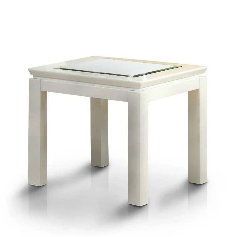 Kristof White End Table