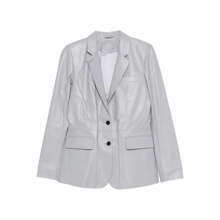 Desa 1972 Blouson En Cuir - Gris Clair