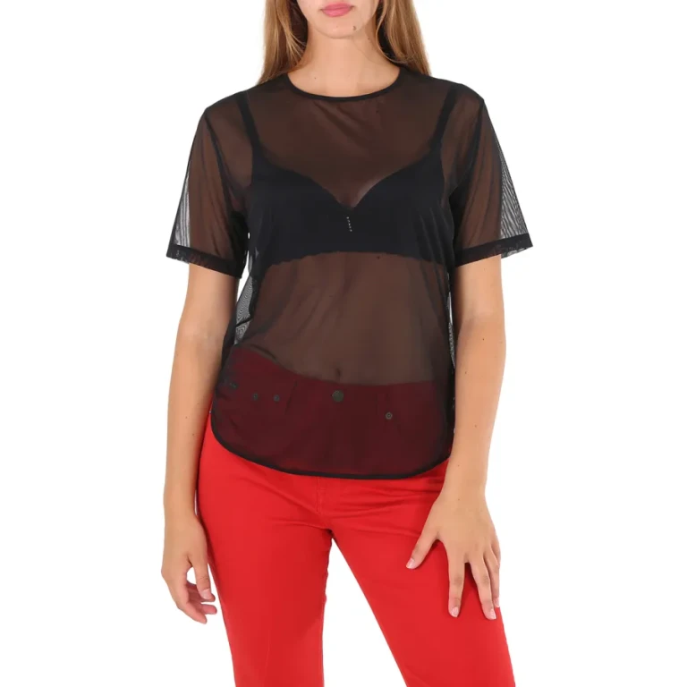 Wolford Ladies Black Loose Fit Tulle Shirt