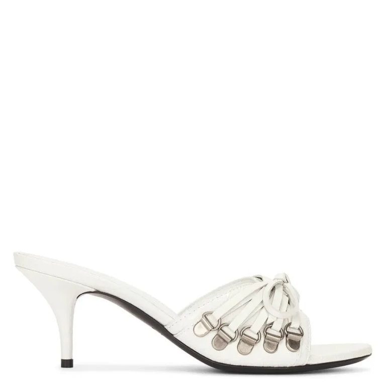 Balenciaga Cagole 70 Leather Mule Sandals