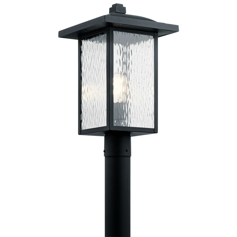 Capanna Outdoor Post Mount 1-Light in Textured Black