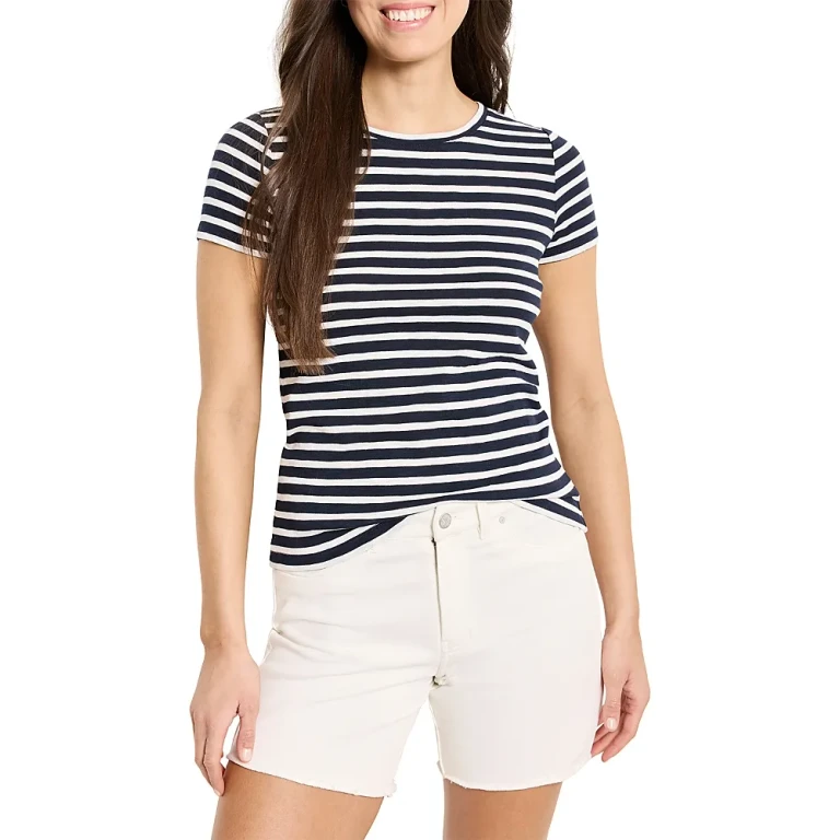 Scoop Neck Stripe Tee