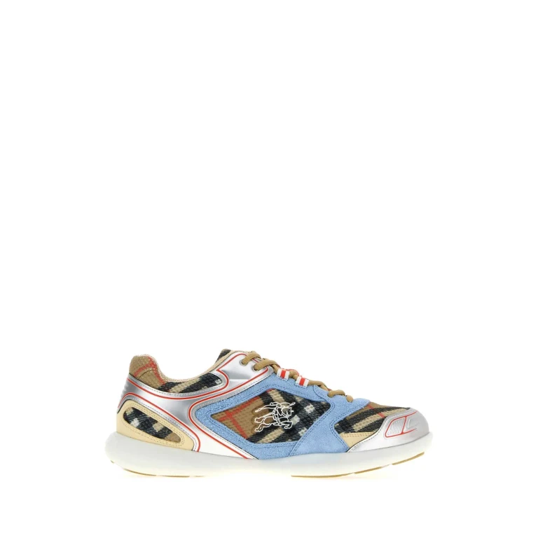 Burberry Multicolor Mesh And Suede Matrix Sneakers