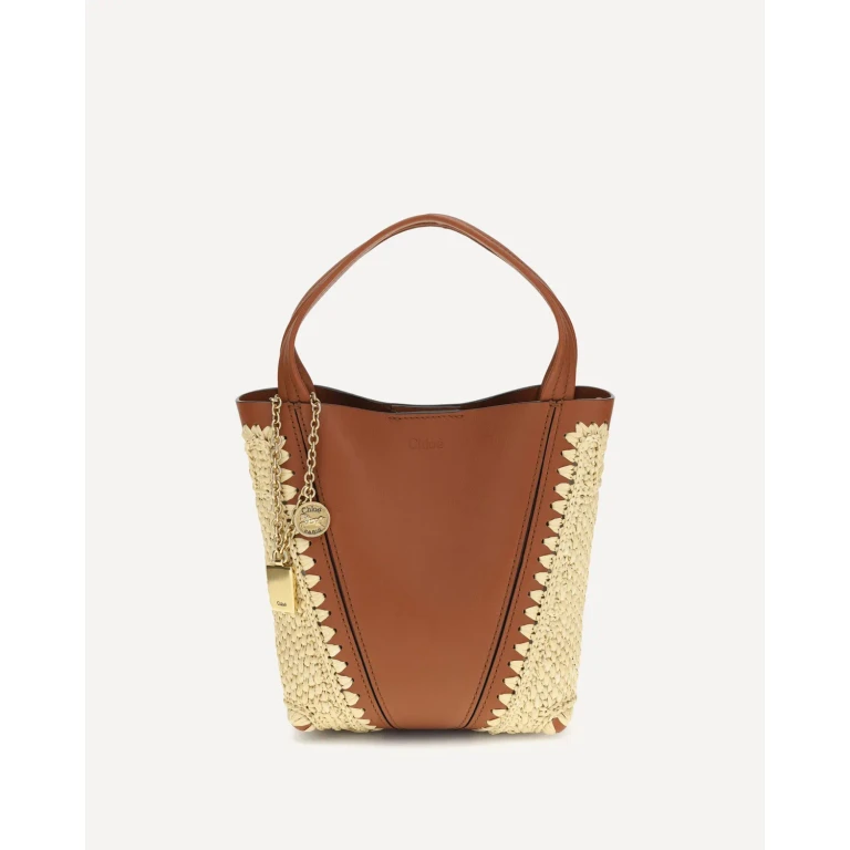 CHLOÉ Spin raffia Bucket Bag Female UNI