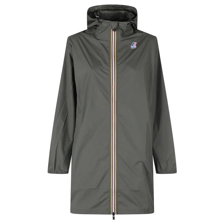 K-Way Le Vrai 4 0 Eiffel East Green Nylon Riciclato Cappotto - Women