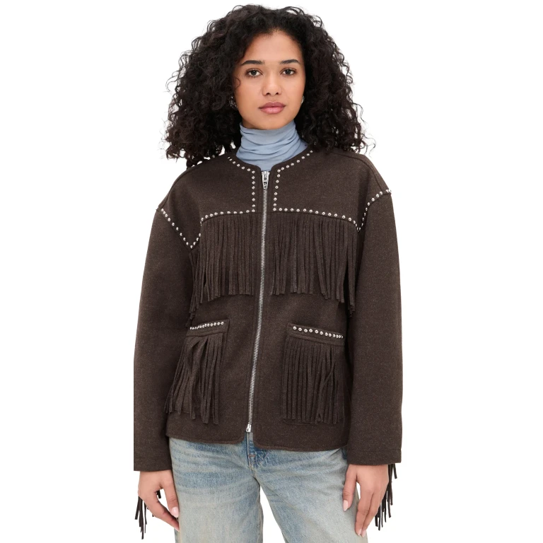 BLANKNYC Fringe Benefits Jacket Brown M