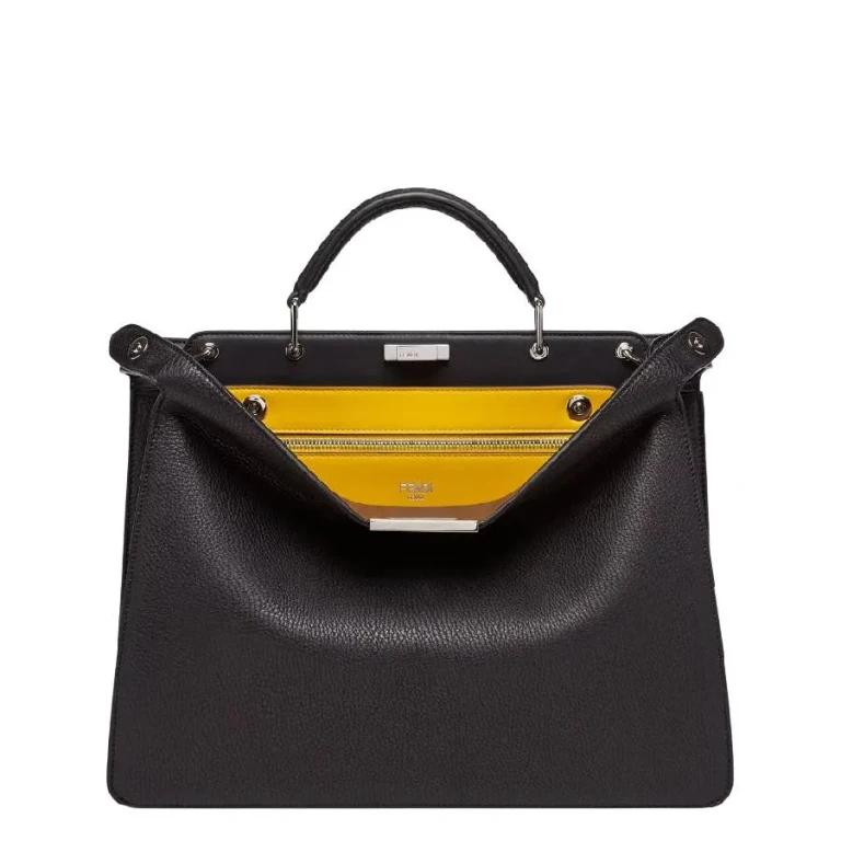 Fendi Peekaboo Leather Briefcase