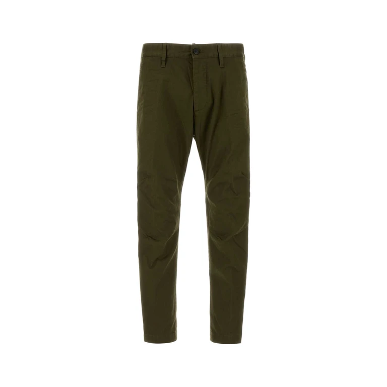Dsquared2 Beige Stretch Cotton Chino Pant Exterior: Elastane Pantaloni - Men