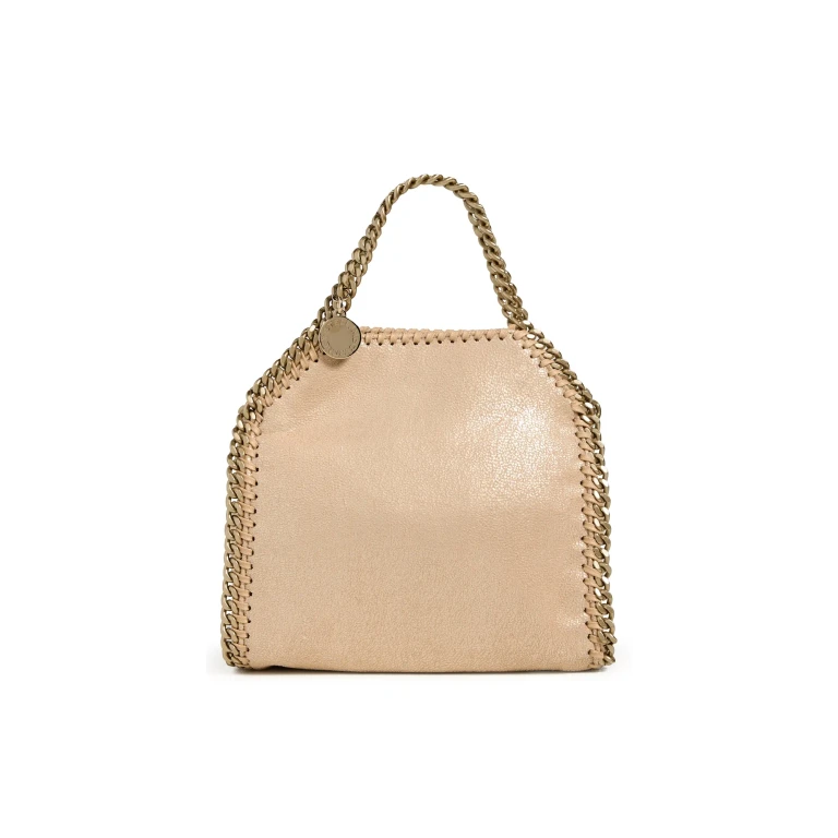 Stella McCartney Eco Shiny Dotted Chamois Falabella Tiny Bag Gold One Size