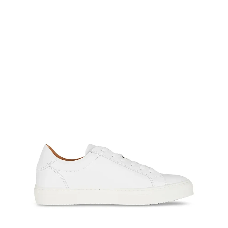 Boggi Milano Men's White Leather Trainer Sneakers