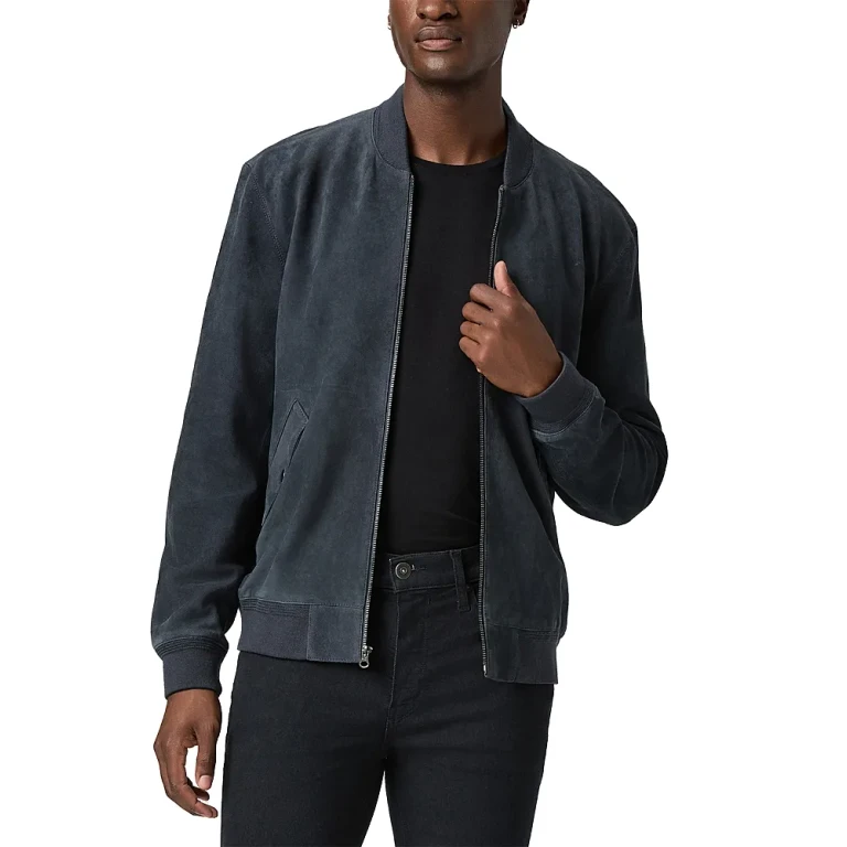 Paige Chen Suede Bomber Jacket