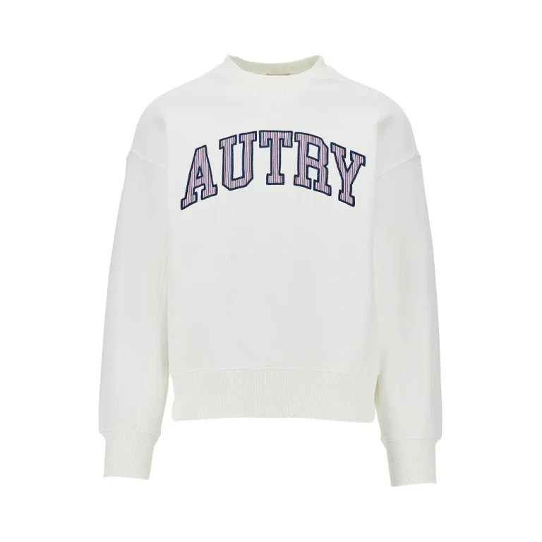 AUTRY Striped logo College sweatshirt Man S