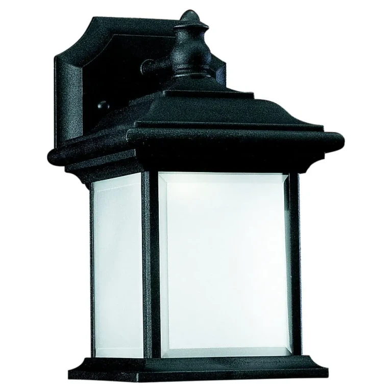 Black One Light Outdoor Wall Lantern from the Wynfield Collection