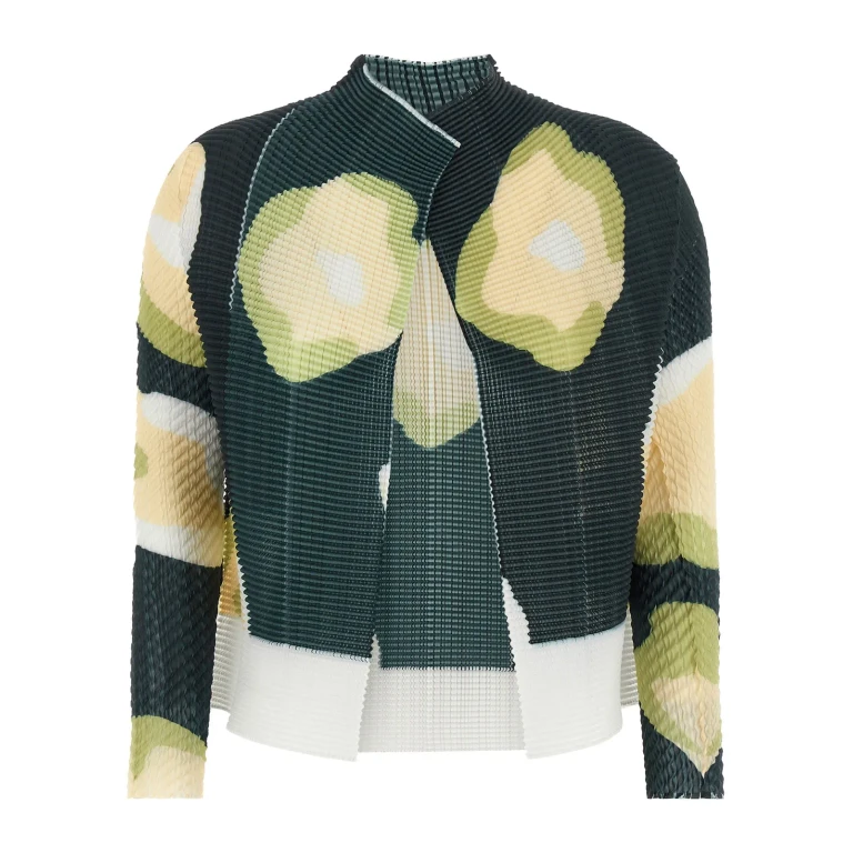 Issey Miyake verve Pleats Top Cardigan