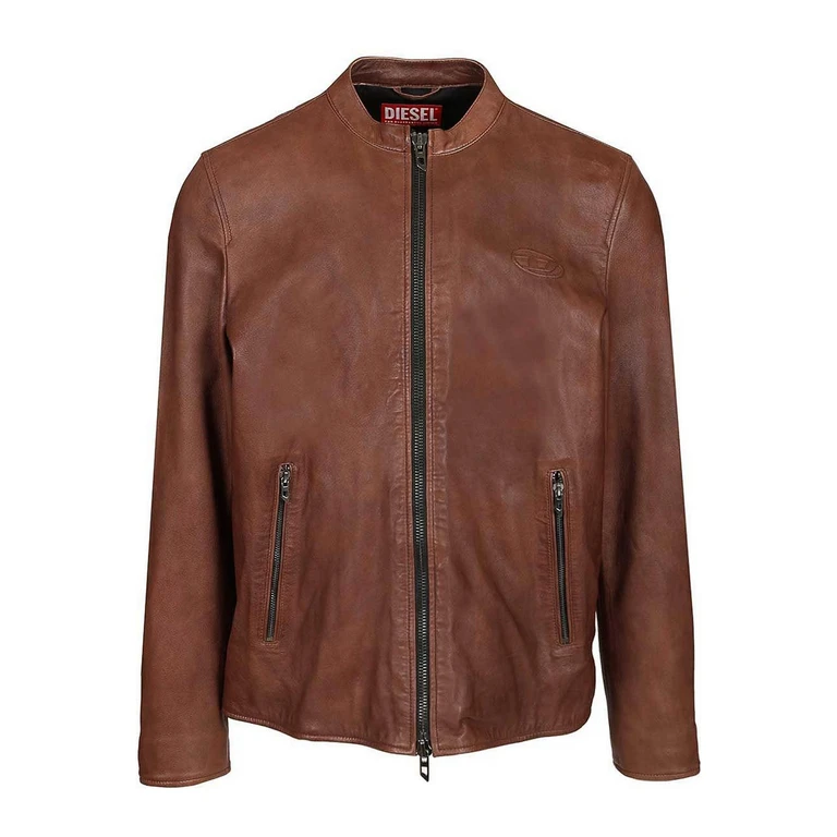 Diesel Blouson En Cuir - Marron