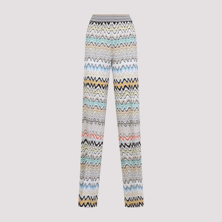 Missoni Viscose Pants Multicolour Linen Polyamide - Women