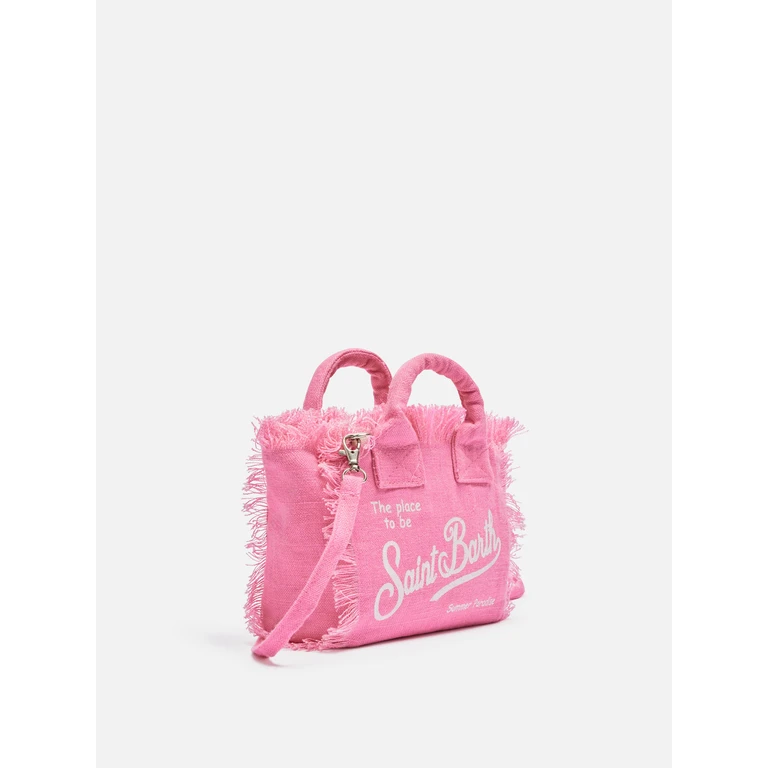 Mc2 Saint Barth Mini Vanity Pink Bag Linen - Unisex