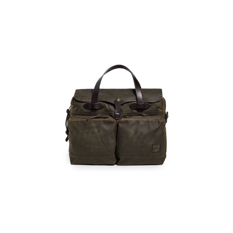 Filson Tin Cloth 24 Hour Briefcase Otter Green One Size