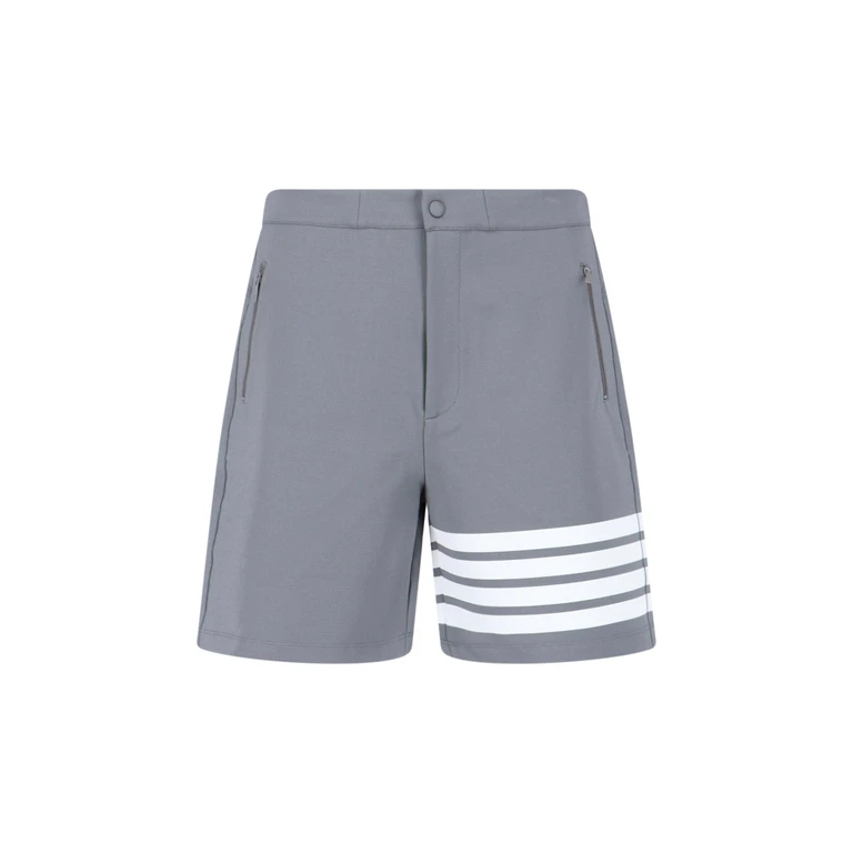 Thom Browne Trousers Blue Viscose - Men