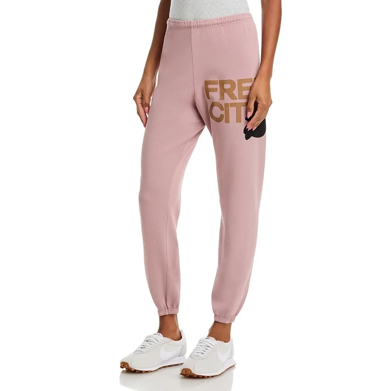 Free City Cotton Logo Sweatpants in Silver Cloud