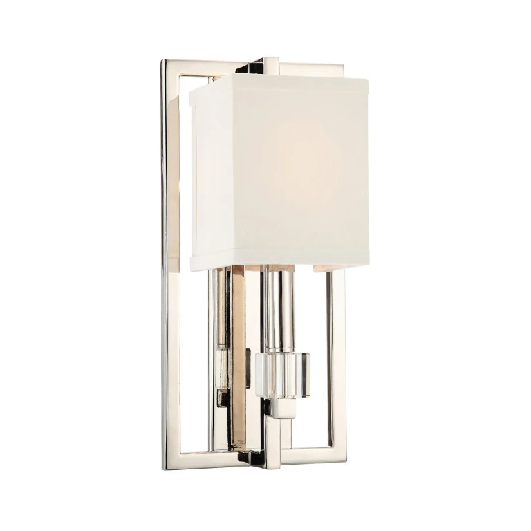Polished Nickel One Light Wall Sconce from the Dixon Collection