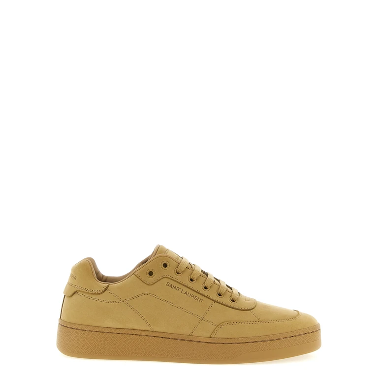 Saint Laurent Beige Calfskin Sneakers - Men