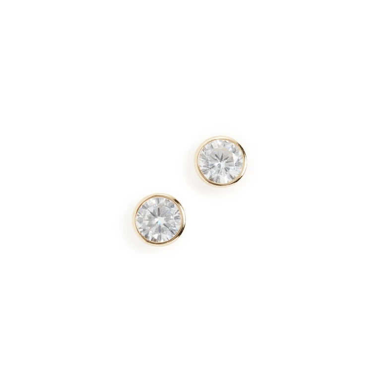 SHASHI Solitaire Studs Gold One Size