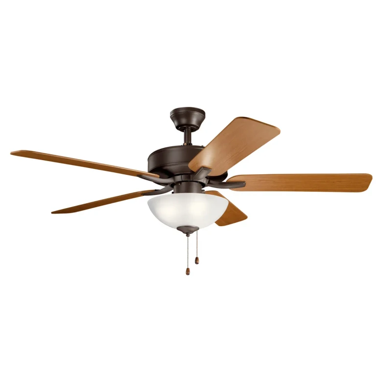 Basics Pro Select 3-Light 52" Indoor Ceiling Fan in Satin Natural Bronze