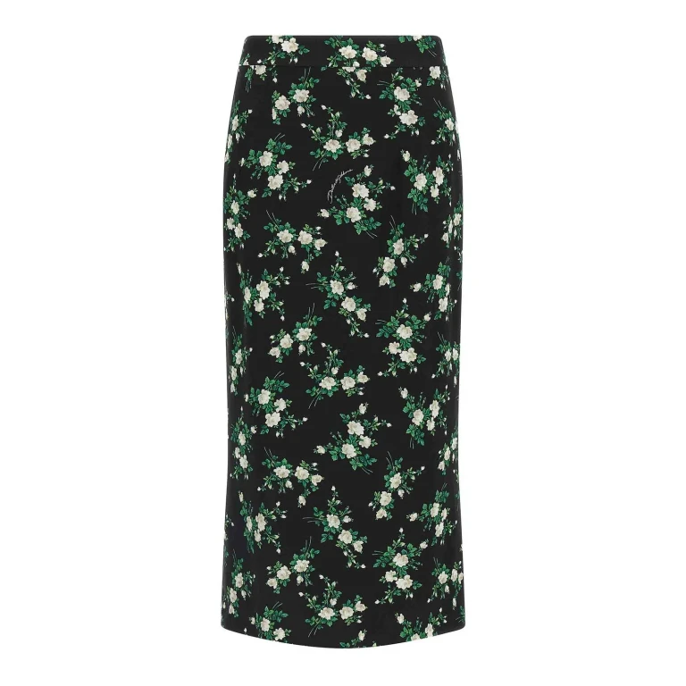 Dolce & Gabbana Silk Skirt With Floral Print