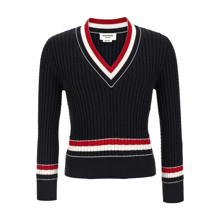 Thom Browne Pull Col Rond - Bleu
