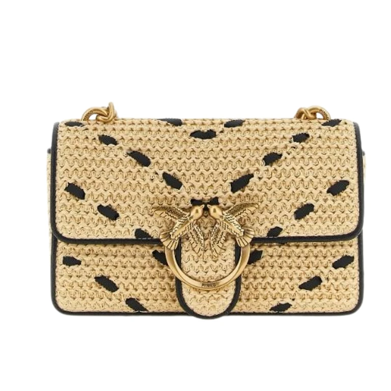 Pinko Bags Natural/black Raffia - Women