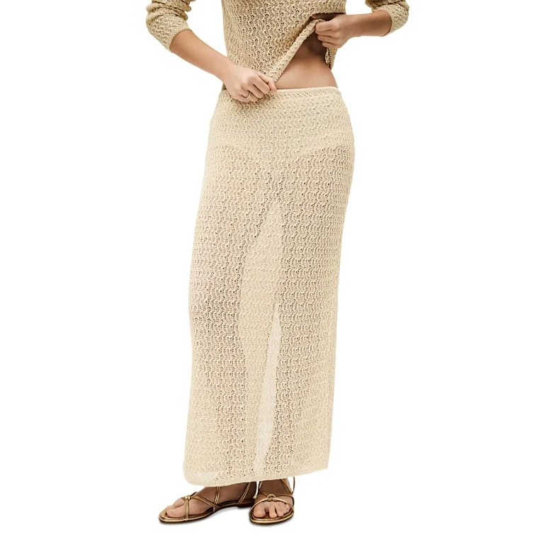 ba & sh Jupe Prettie Crochet Maxi Skirt