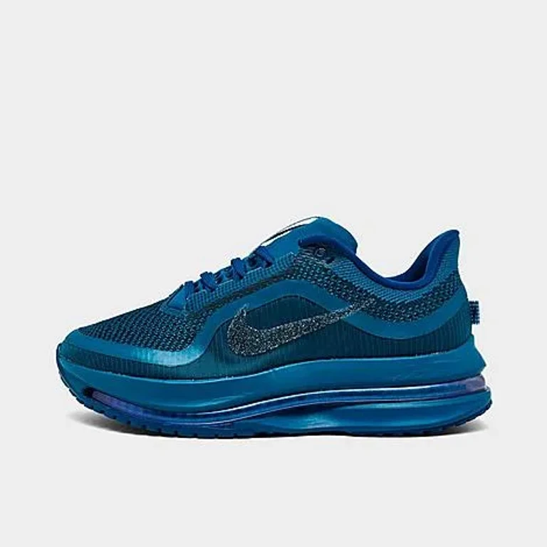 Nike Women's Swarovski x Pegasus Premium SE Casual Shoes in Blue Force/Blue Void/Metallic Silver Size: 5.5