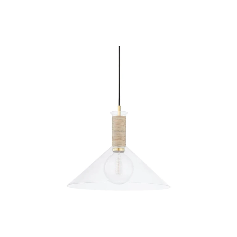 Mitzi Besa Pendant Light in Aged Brass