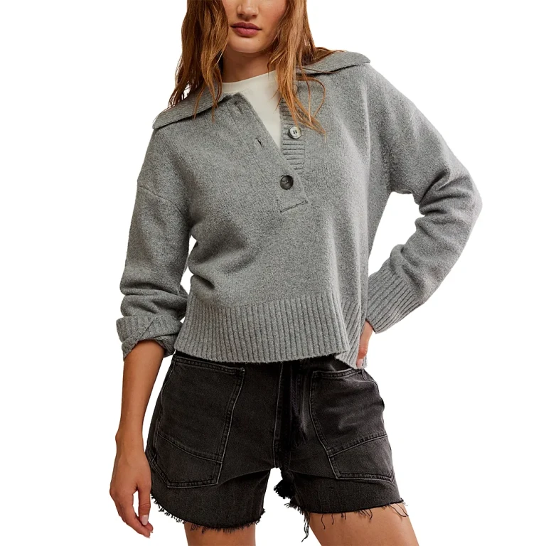 Free People Trading Up Polo Sweater