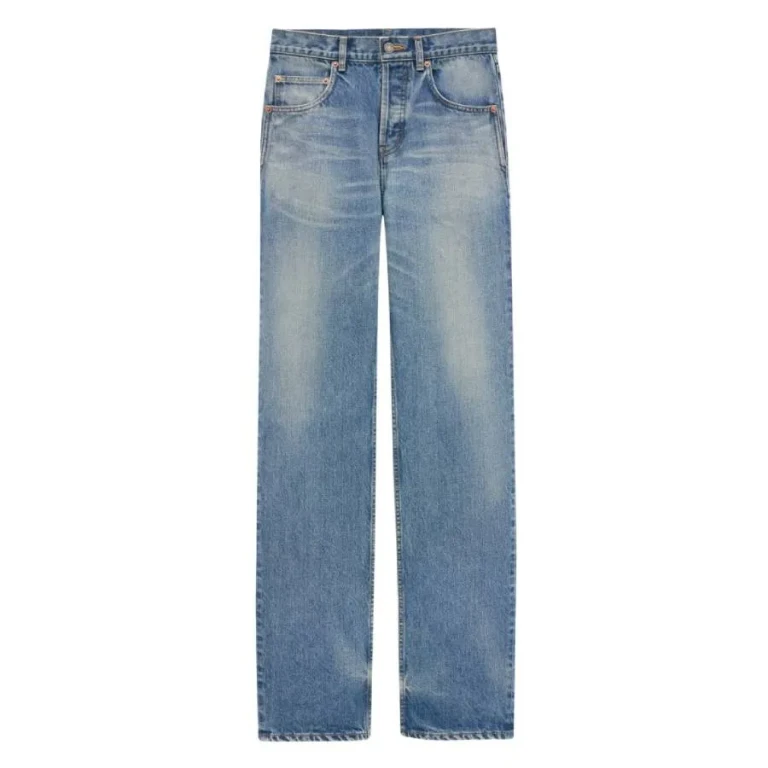 Saint Laurent Benjamin Blue Denim Baggy Jeans