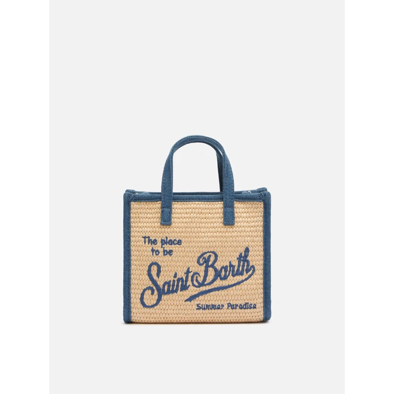 Mc2 Saint Barth Beige Vivian Mini Straw Handbag Bag - Unisex